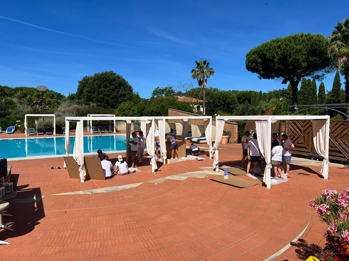 CBRE’s summer incentive in Tuscany with a carton boat competition and a visit to a local winery - 6