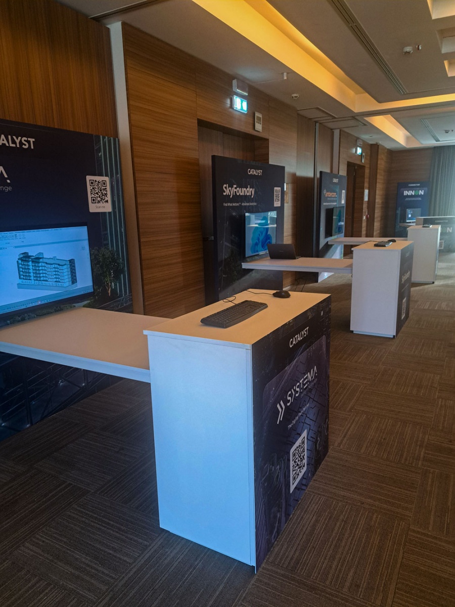 Innovative exhibition stand design: integrated structures, custom graphics and full wayfinding for J2 Innovations - 2