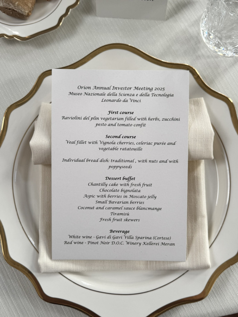 Orion Capital Managers' gala dinner in a historic venue in Milan - 4