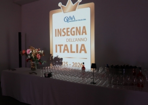 We found the perfect venue and created gadgets and photo boxes for the "Insegna dell'Anno" award event